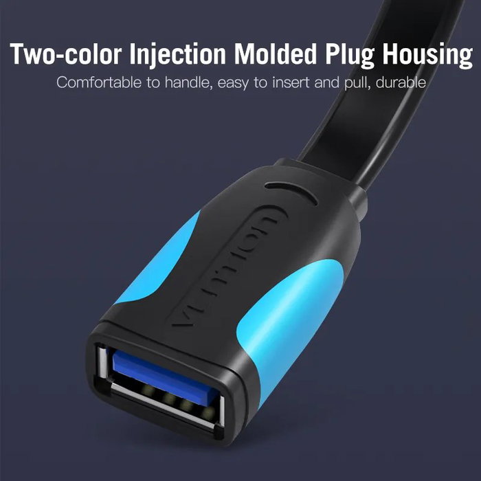 Vention Cable Alargador USB 3.0 Macho a Hembra 1.5m Negro y Azul